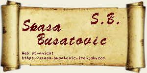Spasa Bušatović vizit kartica